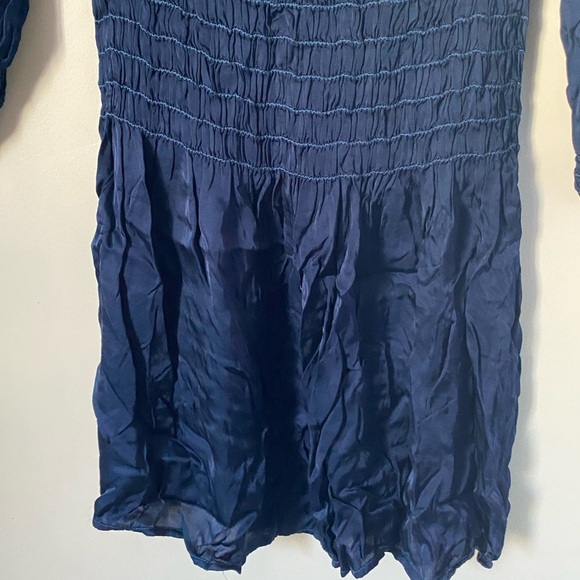 BELLA DAHL • Smocked Mini Dress • Navy Blue - Picture 8 of 13